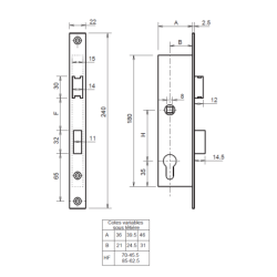 COFFRE METALUX 7/39.5 SANS GÂCHE