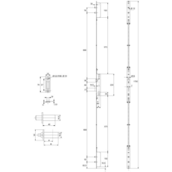 SERRURE 5 POINTS A ROULEAU 6270 LARGE 45