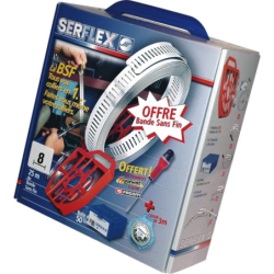 BANDE DE SERRAGE SANS FIN LARG 8mm LONG 25m AVEC 50 TETES (en coffret)