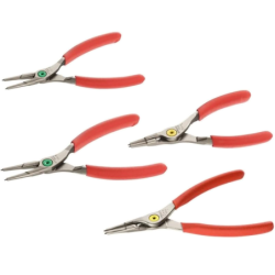 JEU DE 4 PINCES CIRCLIPS INTÉRIEURES/EXTÉRIEURES, BECS DROITS, 12 à 25mm et 18 à 60mm PCSNJ4PB