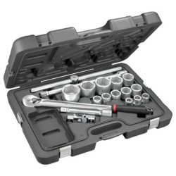 COFFRET DE DOUILLES SPECIAL POIDS LOURDS 3/4'' 6 pans KL.500PB