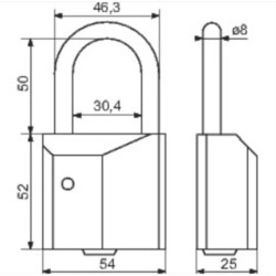CADENAS GERA LAITON NICK. ANSE INOX PR CYL. EUROPE