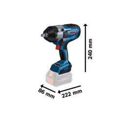 Boulonneuse à chocs GDS 18V-1000 Carré 1/2 Sans batterie ni chargeur En coffret