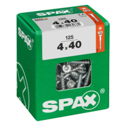 VIS A BOIS SPAX TF TORX T20 4x40mm F.P WIROX (boite 125 pcs)