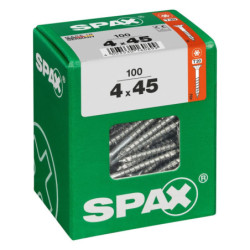 VIS A BOIS SPAX TF TORX T20 4x45mm F.P WIROX (boite 100 pcs)