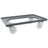 PLATEFORME A ROULETTES D.100MM EN PP GRIS POUR BAC DE MANUTENTION