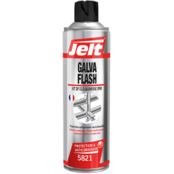 Galvanisation à froid antirouille GALVA FLASH ultra brillant aérosol 650-400ml 005821 Jelt