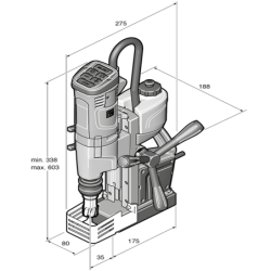 Perceuse à support magnétique KBU 35 QW Weldon