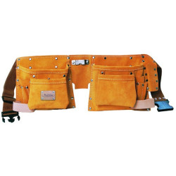Tablier porte outils cuir et daim 11 poches