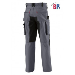 Pantalon genouillères Bperformance polyester coton 295g Gris/noir
