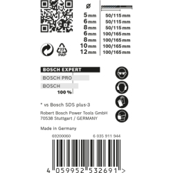 COFFRET 7 FORETS BETON SDS-PLUS 7X EXPERT 5/6/6/8/8/10/12 mm