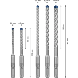 COFFRET 5 FORETS BETON SDS-PLUS 7X EXPERT 5/6/6/8/10