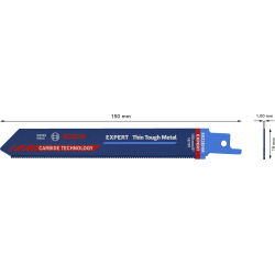 LAME SCIE SABRE EXPERT CARBURE INOX 150mm S922EHM
