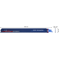 LAME SCIE SABRE EXPERT CARBURE ACIER 300mm S1255CHC