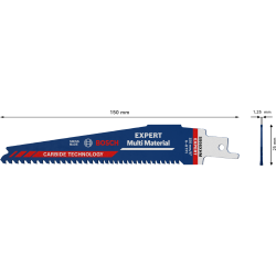 LAME SCIE SABRE EXPERT CARBURE BOIS-METAL 150mm S956XHM