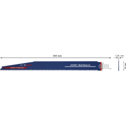 Lame de scie sabre carbure Expert longueur 300 mm bois-métal Bosch S1256XHM