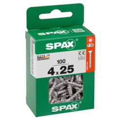 VIS A BOIS SPAX TF TORX T20 4x25mm F.T WIROX (boite 100 pcs)