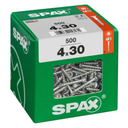 VIS A BOIS SPAX TF TORX T20 4x30mm F.P WIROX (boite 500 pcs)