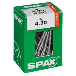 VIS A BOIS SPAX TF TORX T20 4x70mm F.P WIROX (boite 50 pcs)