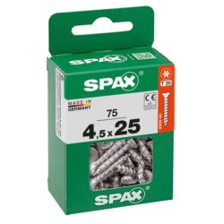VIS A BOIS SPAX TF TORX T20 4,5x25mm F.T WIROX (boite 75 pcs)