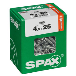 VIS A BOIS SPAX TF TORX T20 4,5x25mm F.T WIROX (boite 200 pcs)