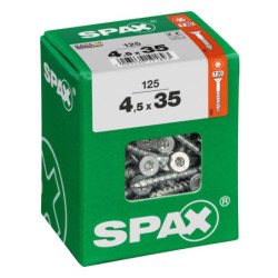 VIS A BOIS SPAX TF TORX T20 4,5x35mm F.P WIROX (boite 125 pcs)