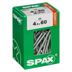 VIS A BOIS SPAX TF TORX T20 4,5x60mm F.P WIROX (boite 50 pcs)