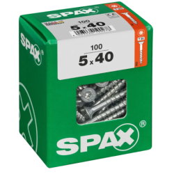 VIS A BOIS SPAX TF TORX T20 5x40mm F.P WIROX (boite 100 pcs)