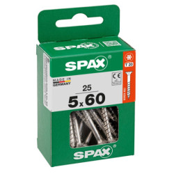 VIS A BOIS SPAX TF TORX T20 5x60mm F.P WIROX (boite 25 pcs)