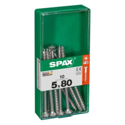 VIS A BOIS SPAX TF TORX T20 5x80mm F.P WIROX (boite 10 pcs)
