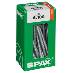 VIS A BOIS SPAX TF TORX T30 6x100mm F.P WIROX (boite 30 pcs)