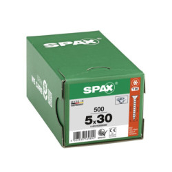VIS A BOIS SPAX TF TORX T20 5x30mm F.T WIROX (boite 500 pcs)