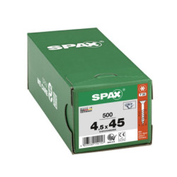VIS A BOIS SPAX TF TORX T20 4,5x45mm F.P WIROX (boite 500 pcs)