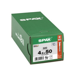 VIS A BOIS SPAX TF TORX T20 4,5x50mm F.P WIROX (boite 500 pcs)
