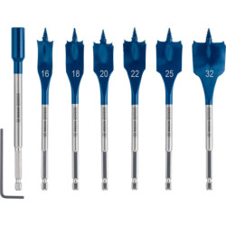 MECHE A BOIS PLATE SELFCUT SPEED 16-18-20-22-25-32mm EXPERT (blister 7 pcs)