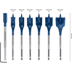 MECHE A BOIS PLATE SELFCUT SPEED 16-18-20-22-25-32mm EXPERT (blister 7 pcs)