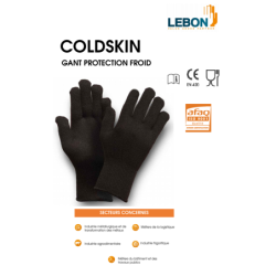 Gant froid Coldskin tricoté jauge 13 taille unique noir