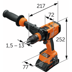PERCEUSE VISSEUSE 18V 4 VITESSES ASCM 18-4 QM AS SANS BATTERIE NI CHARGEUR FEIN EN COFFRET