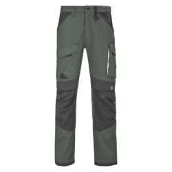Pantalon genouillères Ruler coton polyester 250g Kaki/charcoal