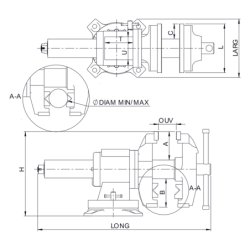 Etau d'établi multifonction mâchoire largeur 125mm Dolex EMF125