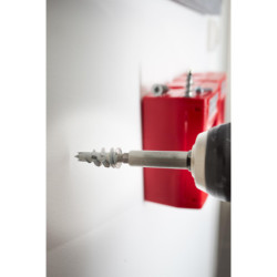 Cheville Zamak Driva vis tête plate TP12 pour plaque de plâtre Boite de 100 chevilles