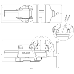 ETAU ACIER REGLABLE larg 150 mm BASE TOURNANTE 87T