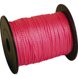 Cordeau tressé nylon fluo rose Ø 2,5mm Bobine de 200m