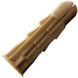 CHEVILLES PLASTIQUE ARPON 6x25mm GRAPPE (boite de 100 pcs)