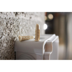 CHEVILLES PLASTIQUE ARPON 6x25mm GRAPPE (boite de 100 pcs)