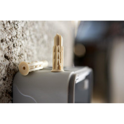 CHEVILLES PLASTIQUE ARPON 6x25mm GRAPPE (boite de 100 pcs)