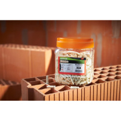 CHEVILLES PLASTIQUE ARPON 6x25mm GRAPPE (boite de 100 pcs)