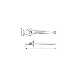 CLE A MOLETTE 250mm EXPERT