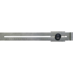Jauge parallèle de traçage longueur 250mm acier chromé Metrica