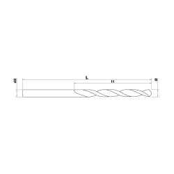 Foret à métaux taillé meulé HSS Queue réduite